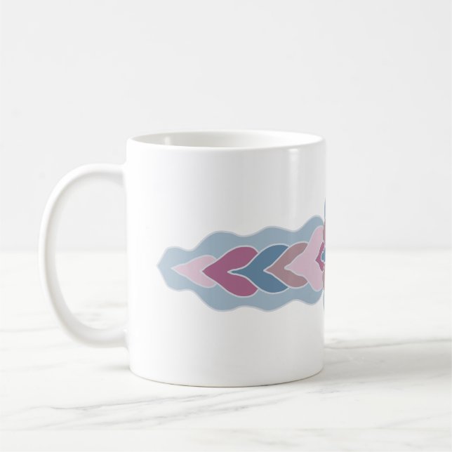 Pastel Folk Pattern Coffee Mug (Left)