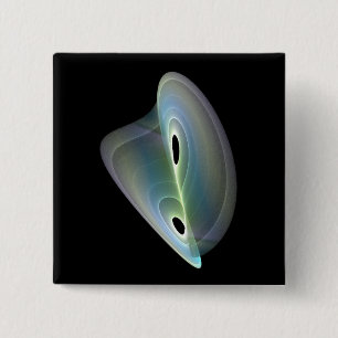 pastel fractal 2 inch square button