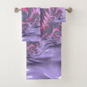 Pastel Fractal Bath Towel Set