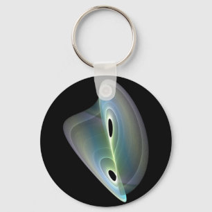 pastel fractal keychain