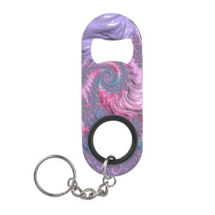 Pastel Fractal Keychain Bottle Opener