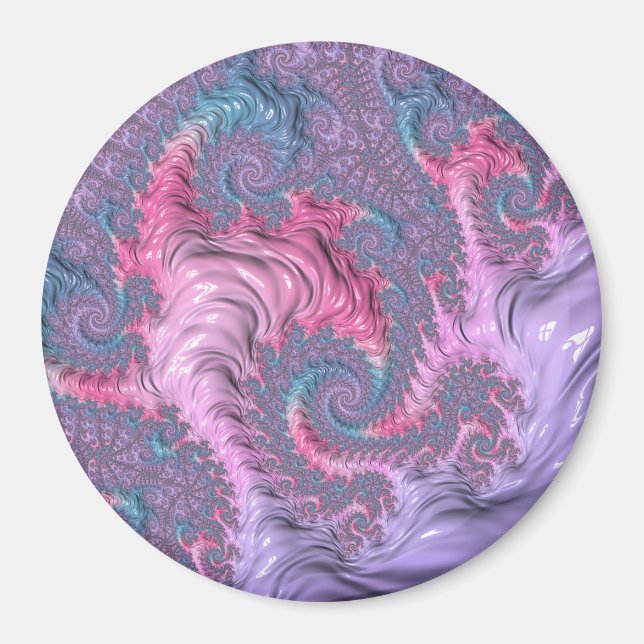 Pastel Fractal Magnet (Front)