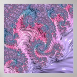 Pastel Fractal Poster