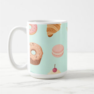 Pastel French Pastries Cute Dessert Pattern Coffee Mug