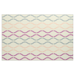 Pastel Funky Retro Geometric Pattern 3 Fabric