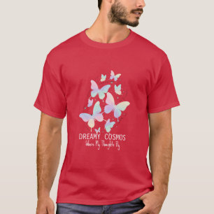 Pastel Galaxy Butterflies Dreamy Aesthetic T-Shirt