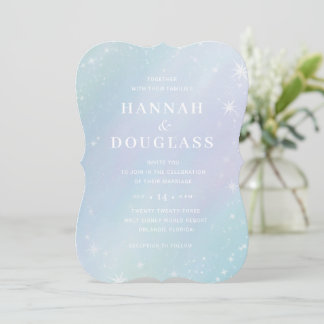 Pastel Galaxy Iridescente Faire-part de mariage