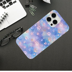 Pastel Galaxy Paw Prints – Cute Cosmic Pet Lover  iPhone 15 Pro Max Case