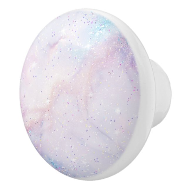 Pastel Galaxy Stardust Ceramic Knob (Right)