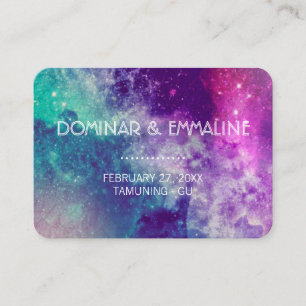 Pastel Galaxy Wedding Place Cards