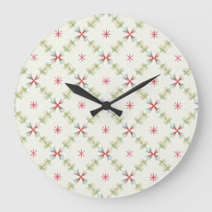 Pastel Garden Dance Large Clock