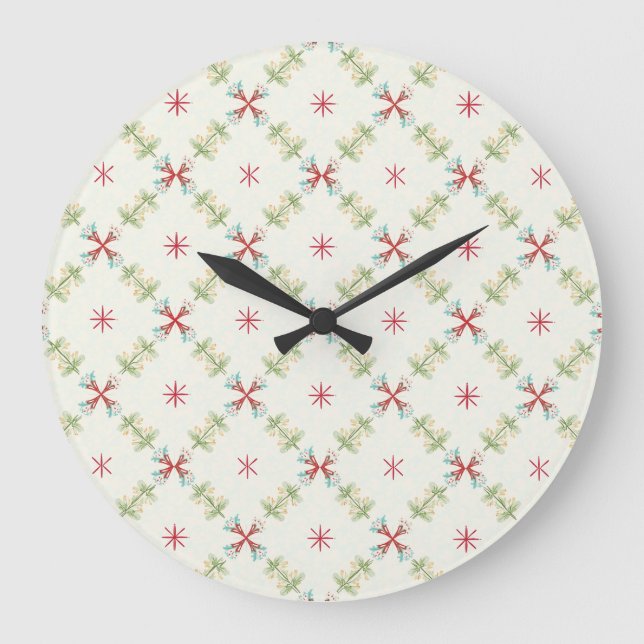 Pastel Garden Dance Large Clock (Front)