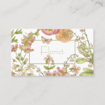 Pastel Garden Flowers Carte de visite