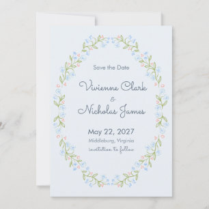 Pastel Garden Ruban Floral Save the Date