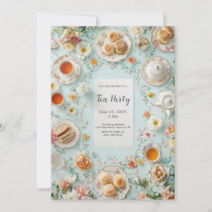 Pastel Garden Tea Party Invitation
