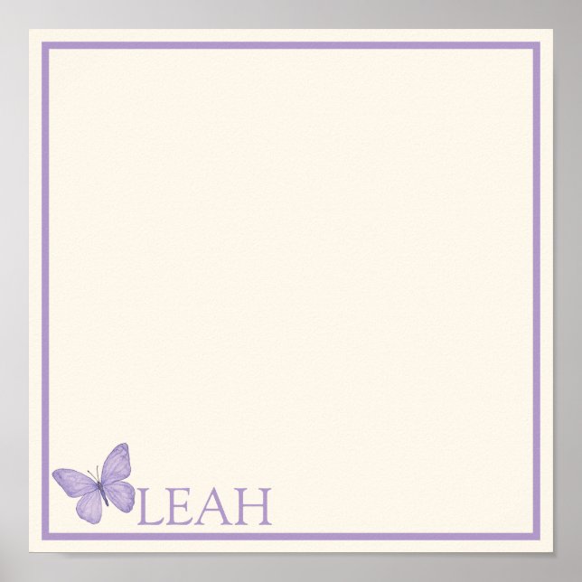 Pastel Garden tea party placemat Poster (Front)