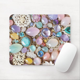 Pastel Gems And Jewels In Pinks & Purples Mouse Pad