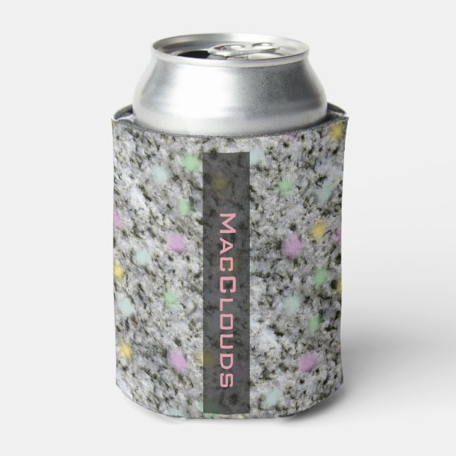 Pastel geology Rock Texture with Name Can Cooler (Can Front)