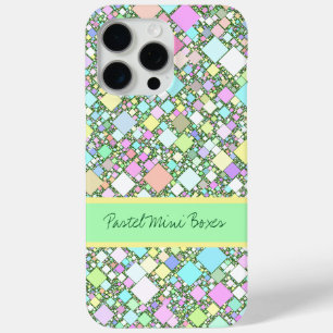 Pastel Geometric Background Personalized iPhone 15 Pro Max Case