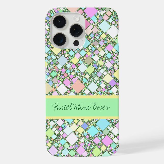 Pastel Geometric Background Personalized iPhone Case (Back)