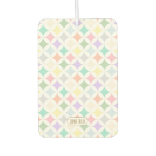 Pastel Geometric Circles and Diamond Pattern Air Freshener
