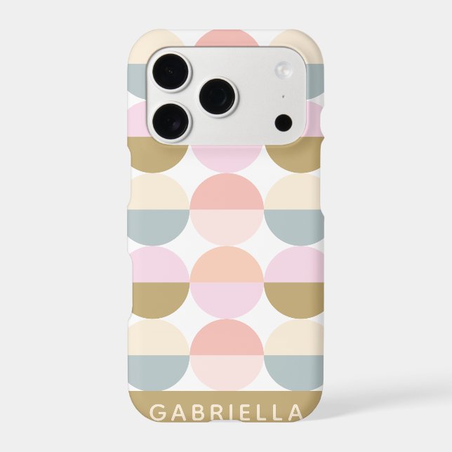 Pastel Geometric Circles Pattern Personalized (Back)