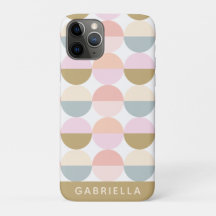 Pastel Geometric Circles Pattern Personalized