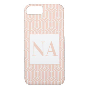 Pastel geometric initial / monogram Case-Mate iPhone case