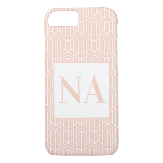 Pastel geometric initial / monogram Case-Mate iPhone case (Back)