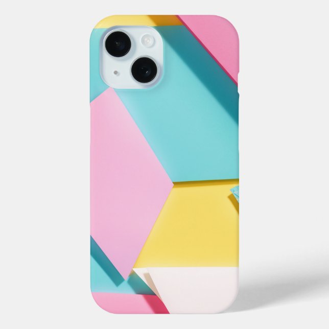 Pastel Geometric Pattern Phone Case (Back)