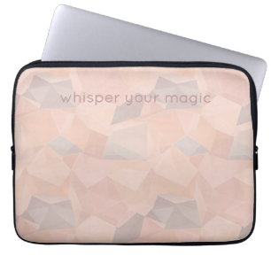 Pastel Geometric Pop   Blush Custom Laptop Sleeve