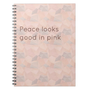 Pastel Geometric Pop   Blush Custom Notebook