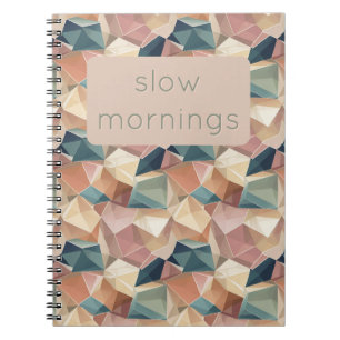 Pastel Geometric Pop   Muted Custom Notebook