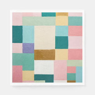 Pastel Geometric Quilt Napkin