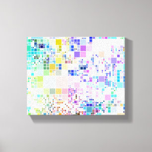 Pastel Geometric Squares Canvas Print