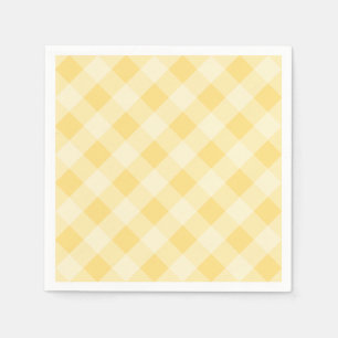 Pastel Gingham Napkins Yellow