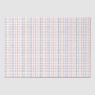 Pastel Gingham Pattern Modern Birthday Tissue Paper