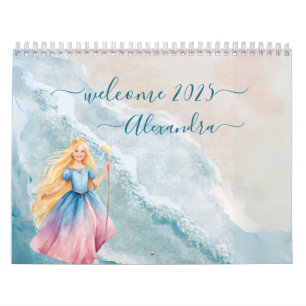 Pastel Girl Beach Adventure Calendar