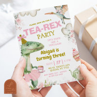 Pastel Girl Dinosaur Tutu Tea-Rex First Birthday