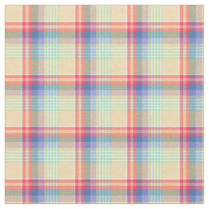 Pastel Girly Plaid Fabric