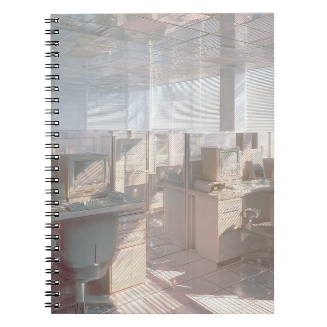 Pastel Glass Retro Office Notebook (Front)