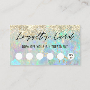 pastel glitter opal background loyalty card