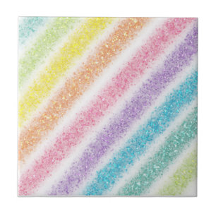 Pastel Glitter Rainbow Tile