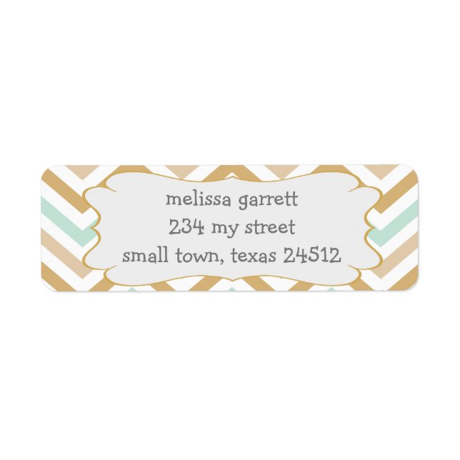 Pastel Gold and Green Zig Zag Neutral Baby (Front)