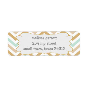 Pastel Gold et Green Zig Zag Neutral Baby