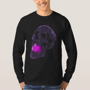 Pastel Goth Aesthetic Skull Apple Fruit Skeleton H T-Shirt