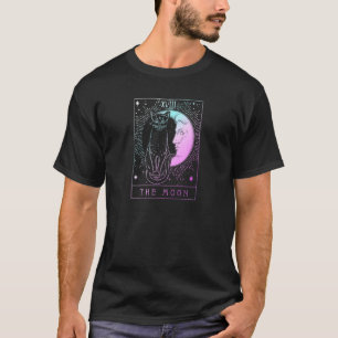 Pastel Goth Black Cat And Moon Tarot T-Shirt