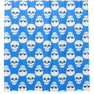 pastel goth blue halloween skull skeleton