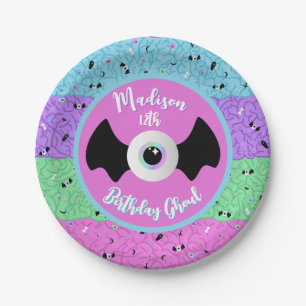Pastel Goth Brains Paper Plate