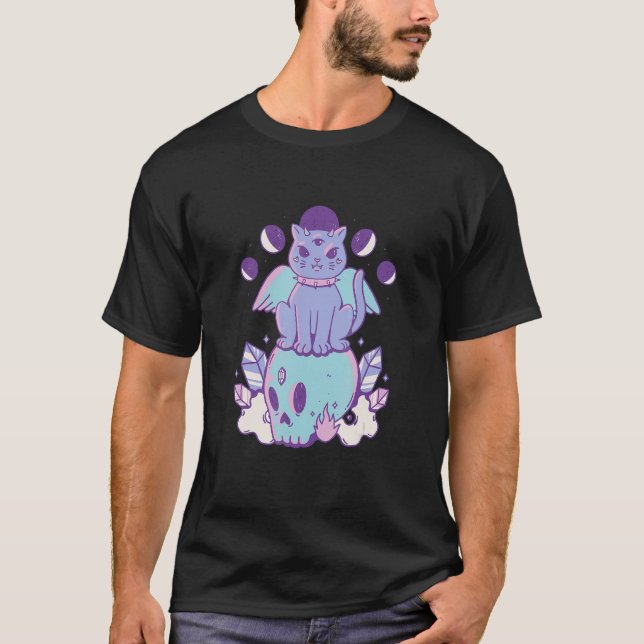 Pastel goth cat gothic T-Shirt (Front)